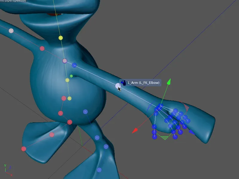 Nou în versiunea 13 - rigging-ul unui extraterestru cu un model de caracter.