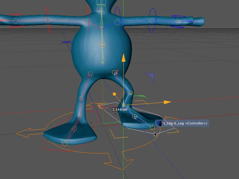 Nou în versiunea 13 - rigging-ul unui extraterestru cu o șabloană de caracter.