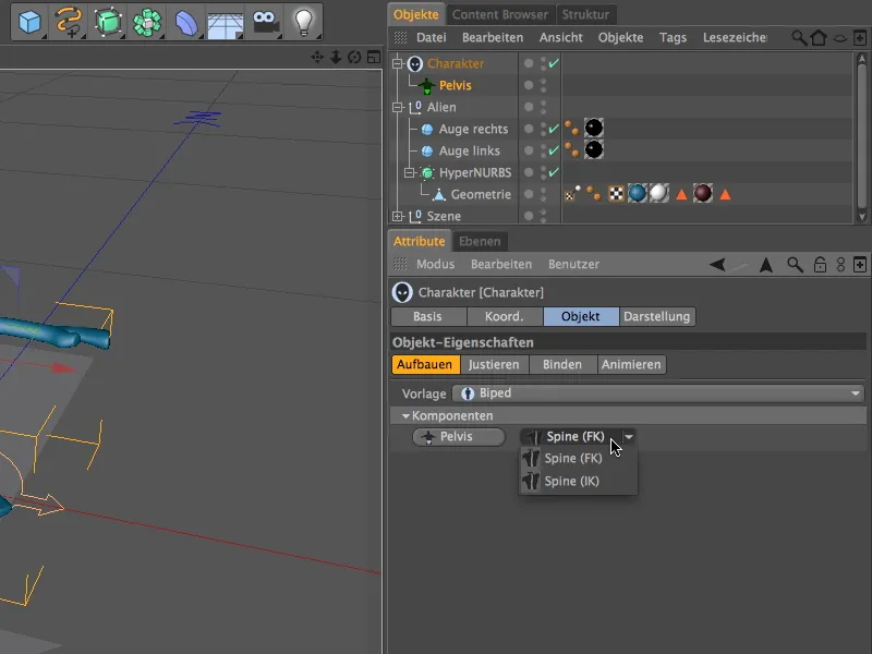 Nou în versiunea 13 - Rigging-ul unui extraterestru folosind un model de caractere