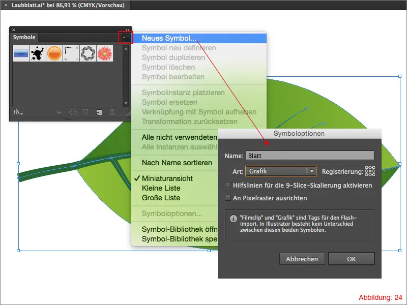 Laubblatt erstellen - Adobe Illustrator