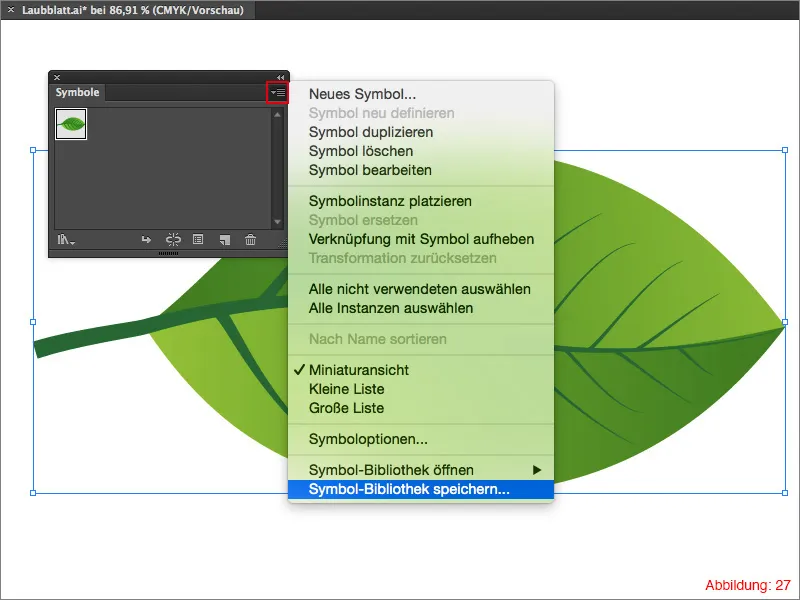Laubblatt erstellen - Adobe Illustrator
