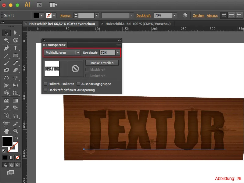 Creare panou de lemn - Adobe Illustrator.