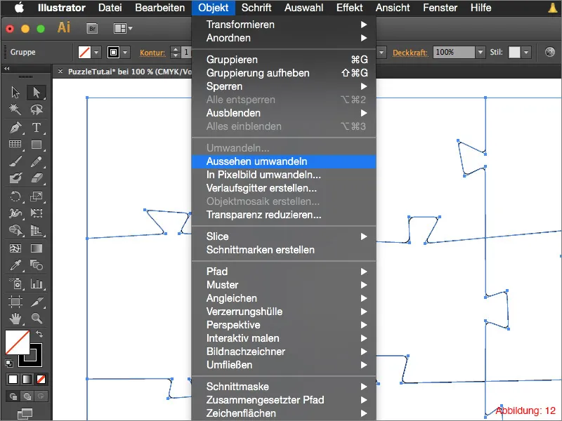 Puzzle erstellen - Adobe Illustrator