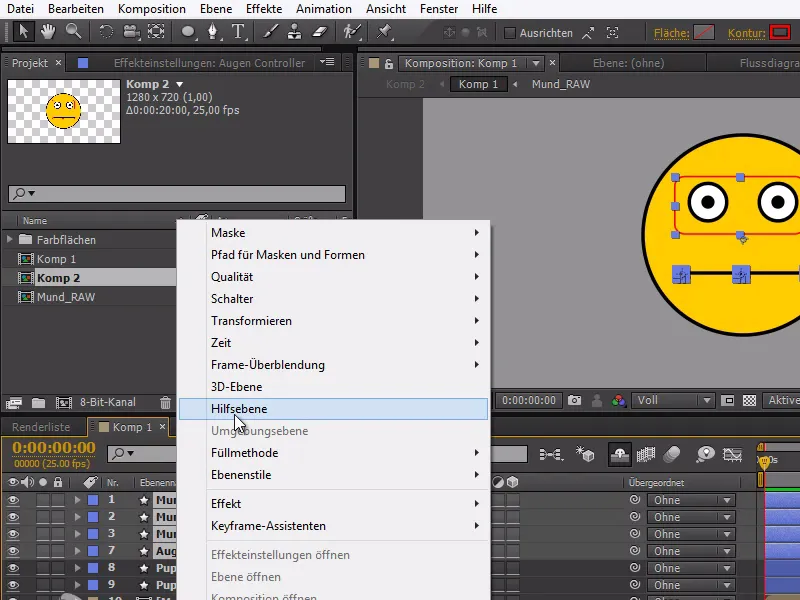 Tipps und Tricks zur Animation in After Effects: Ebenen verstecken