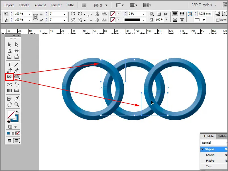 Tipps &amp; Tricks zu Adobe InDesign: Ineinandergreifende Ringe erstellen