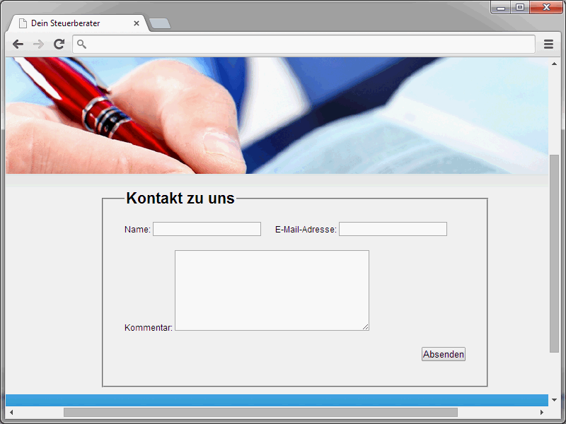 HTML & CSS für Einsteiger (Teil 46): Das Kontaktformular (1)