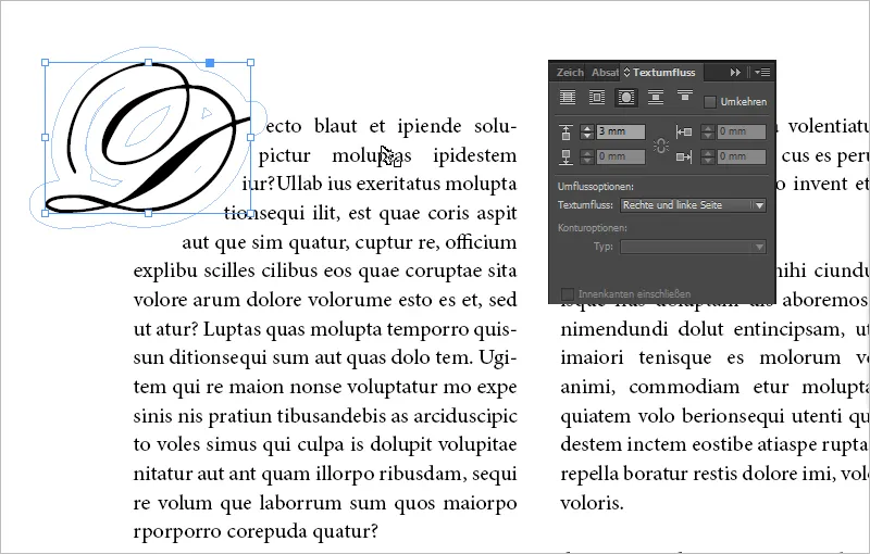 Izveidot iniciales InDesign programmā.