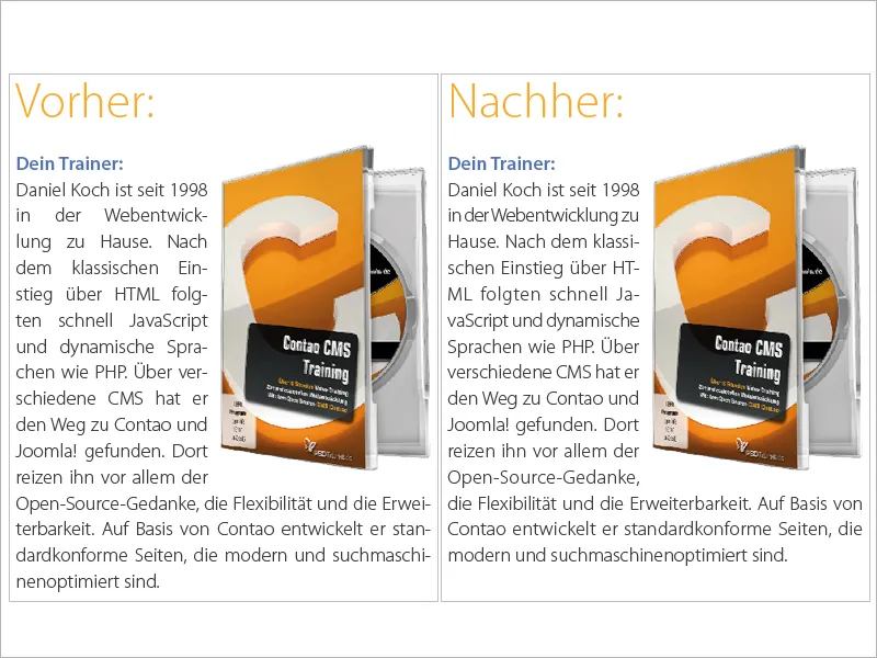 Der Blocksatz in InDesign