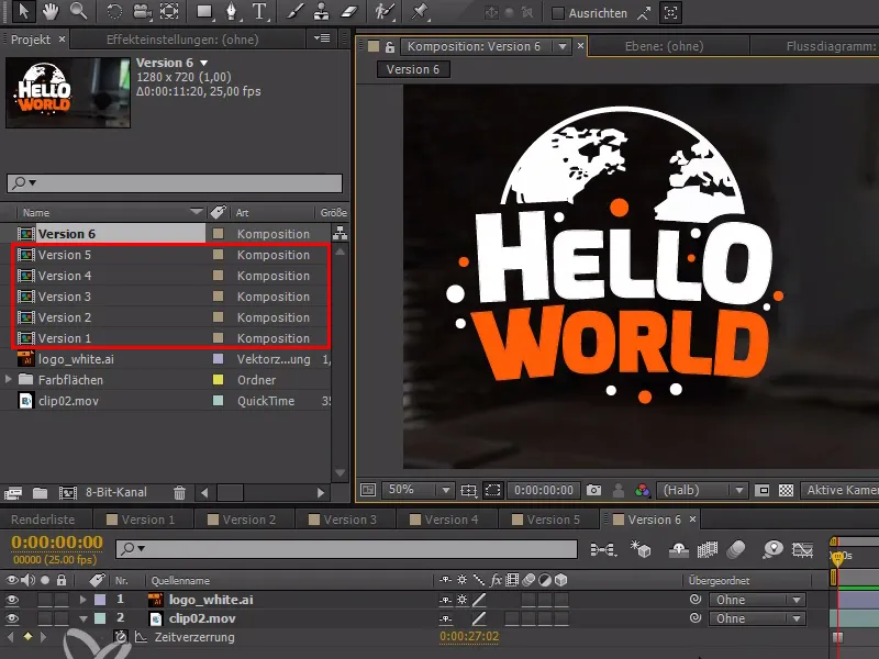 Tipps und Tricks zum Workflow in After Effects: Projekt reduzieren