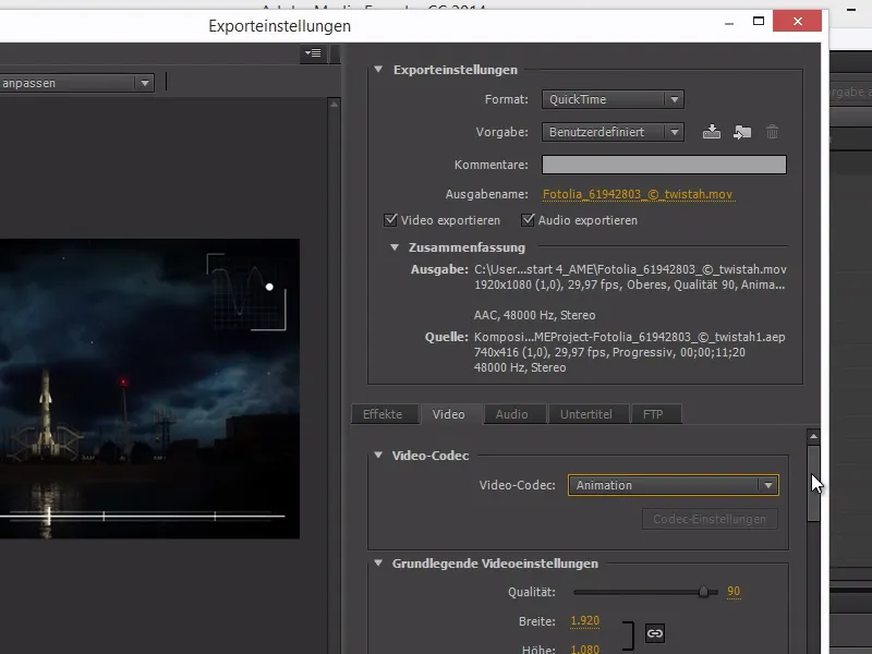 Sfaturi și trucuri pentru workflow-ul în After Effects: Redare în Media Encoder