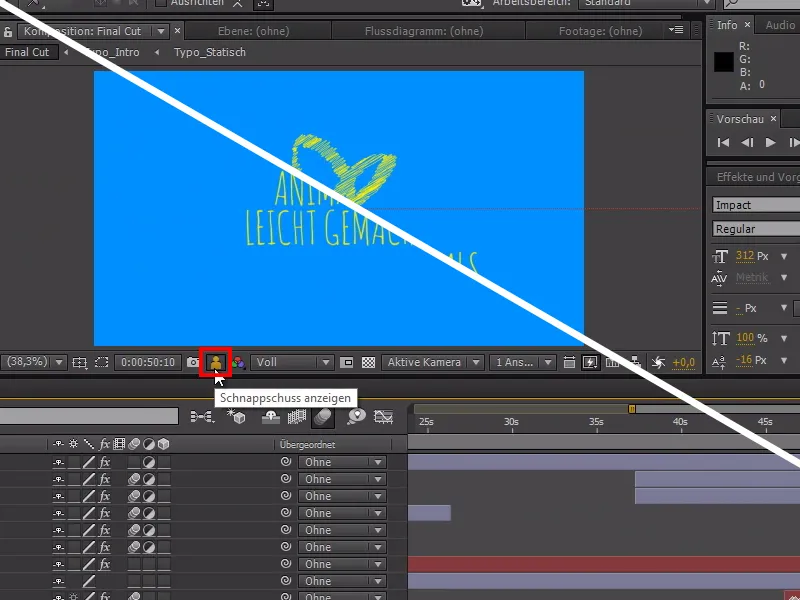 Sfaturi și trucuri pentru fluxul de lucru în After Effects: Snapshots - Instantanee