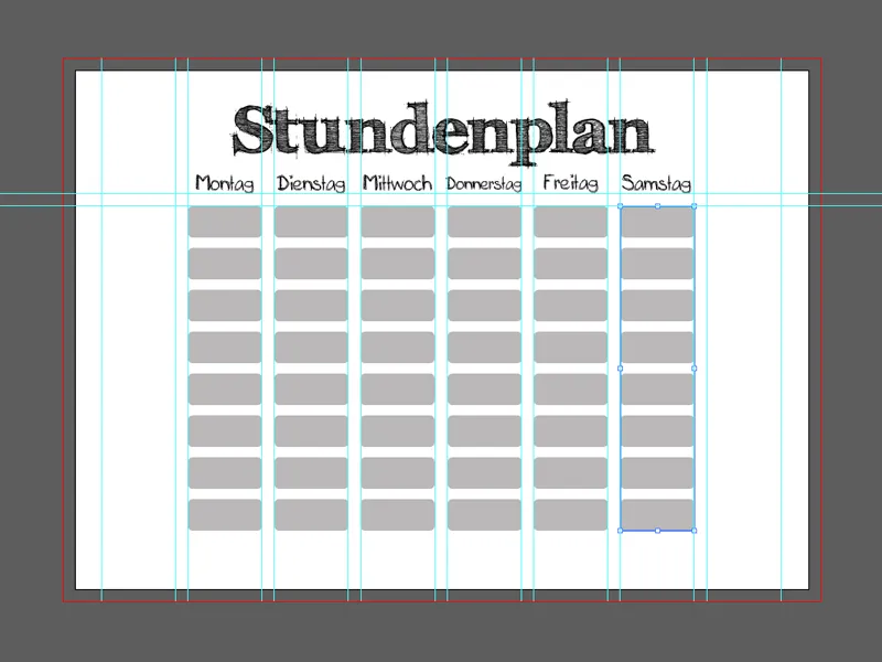 Stundenplan in Illustrator erstellen