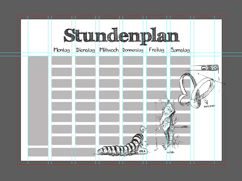 Stundenplan in Illustrator erstellen