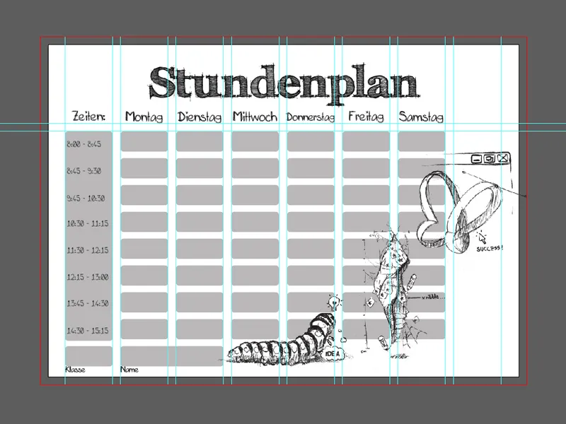 Stundenplan in Illustrator erstellen