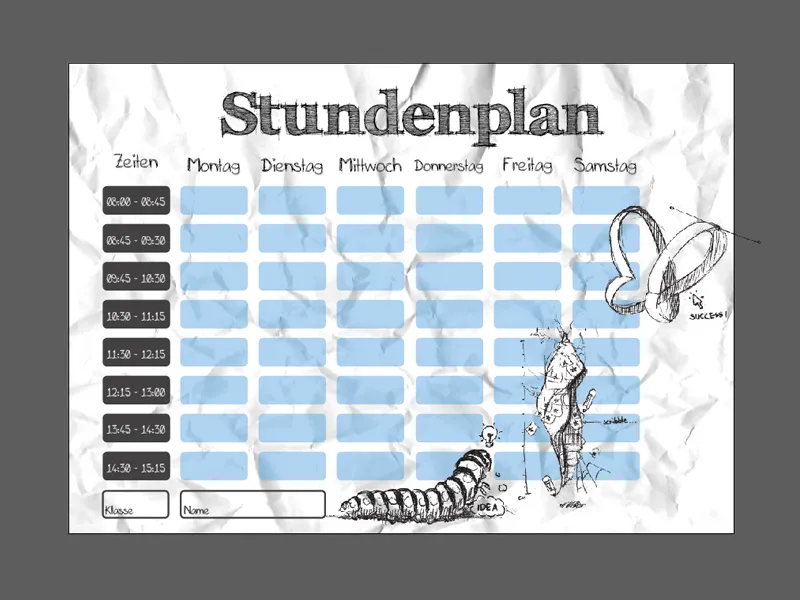 Stundenplan in Illustrator erstellen