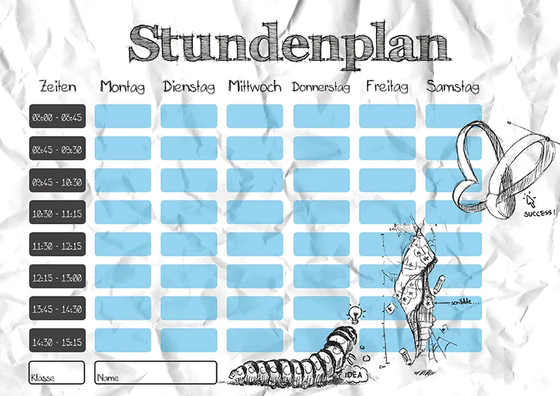 Stundenplan in Illustrator erstellen