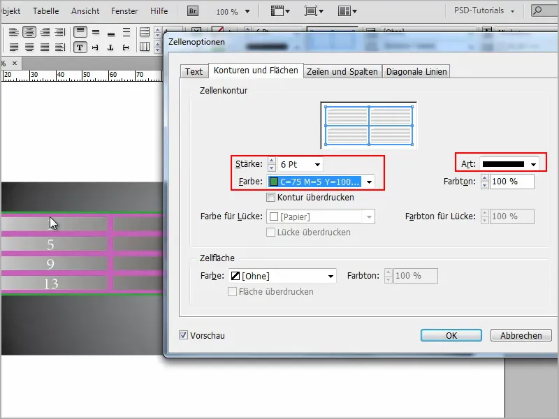 Sfaturi și trucuri pentru Adobe InDesign: Crearea contururilor transparente în tabele.