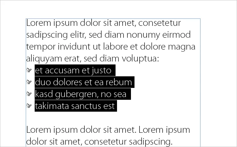 Se pot crea marcaje de listă personalizate datorită IndyFont.