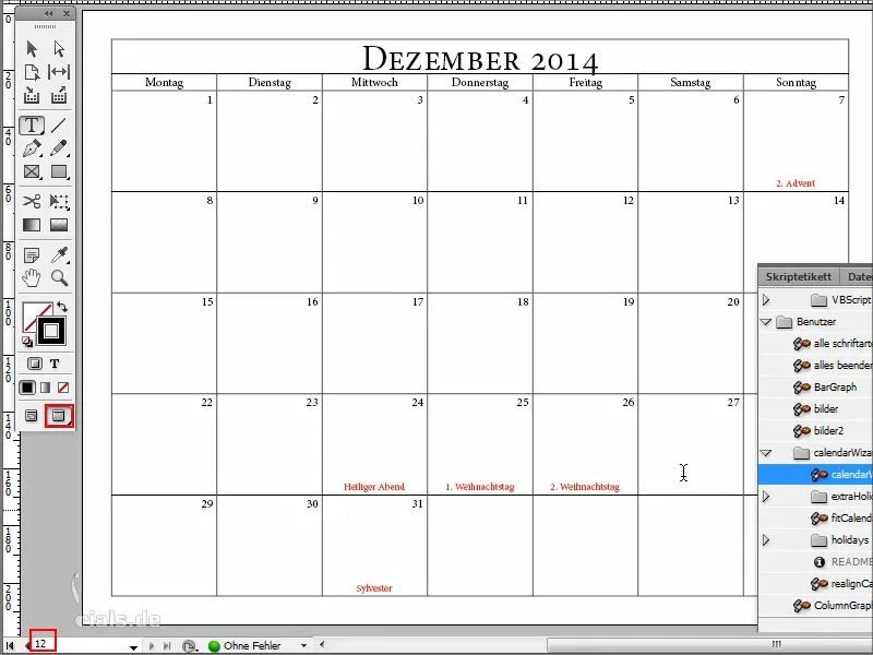 Tipps &amp; Tricks zu Adobe InDesign: Kalender erstellen in nur 1 Minute