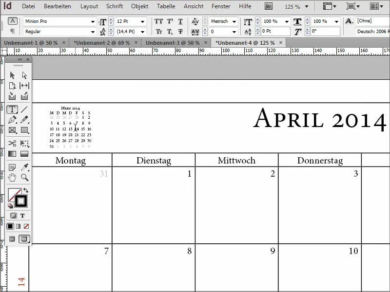 Tipps &amp; Tricks zu Adobe InDesign: Kalender erstellen in nur 1 Minute