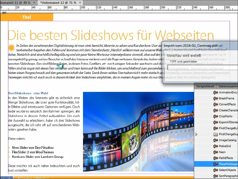 Tipps &amp; Tricks zu Adobe InDesign: Mehrseitige PDFs importieren