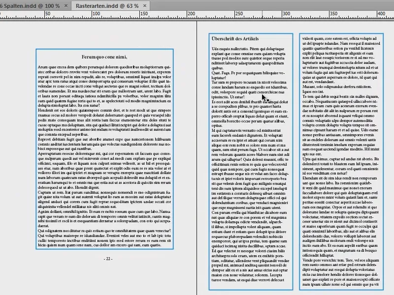 Gestaltungsraster entwickeln in InDesign