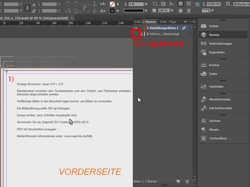 A crea un pliant ca material publicitar folosind InDesign.