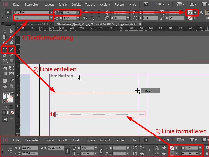 A crea un pliant ca materiale informative utilizând InDesign.