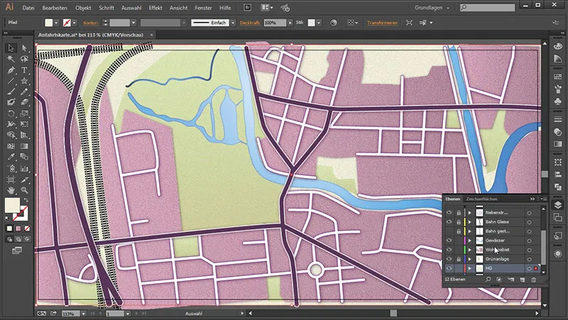 Cartografie (desenarea hărților de acces) cu Illustrator - Partea 5