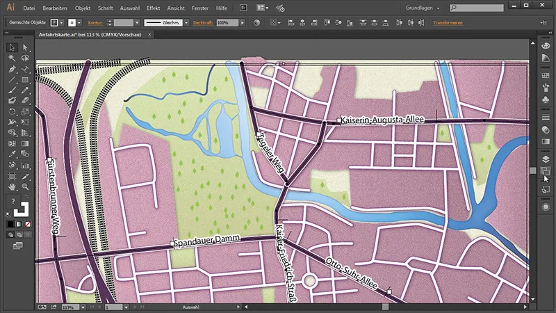 Cartografie (desenarea hărților de acces) cu Illustrator - Partea 5