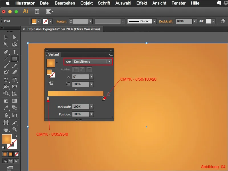 Adobe Illustrator - Text cu explozii