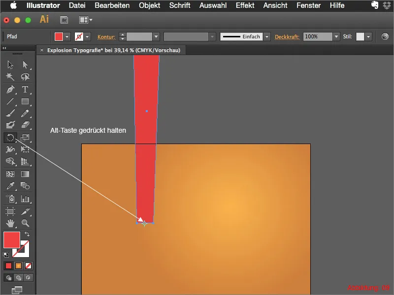 Adobe Illustrator - Text cu explozii.