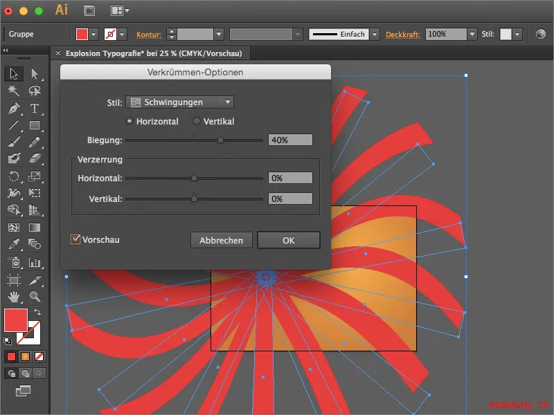 Adobe Illustrator - Text cu explozii.