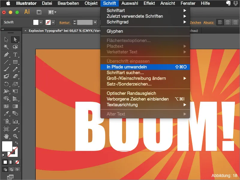 Adobe Illustrator – Text cu explozii